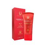کرم ضدآفتاب بدون رنگ صورت لاکچری کوین فرانسه اصل-حجم 50 میلیلیتر SPF50 ضد آب، محافظت در برابر UVA و UVB، مرطوبکننده و ضد پیری مناسب انواع پوست